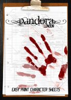 Pandora London - Easy Print Character Sheets
