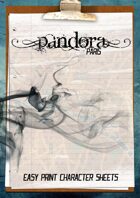 Pandora Paris - Easy Print Character Sheets