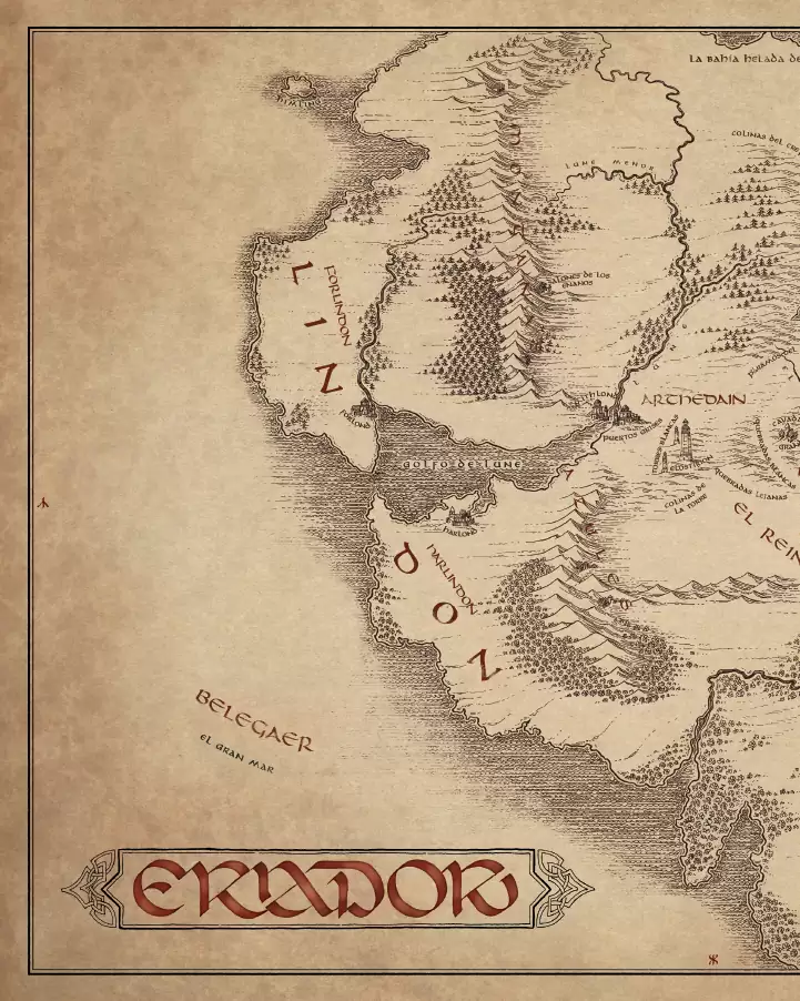 El Señor De Los Anillos Mapas De La Tierra Media Devir El Señor