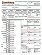 Pathfinder 2a ed. - Hojas de personaje - remaster