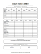 Archivo de las Tormentas - Hoja de registro