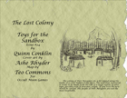 Toys for the Sandbox 24: The Lost Colony