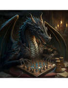Black Dragon Playing Chess