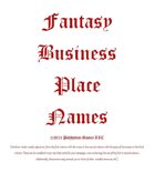 Fantasy Business Place Names