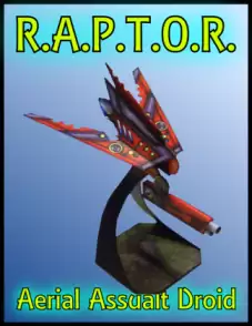 RAPTOR Aerial Assualt Droid - Paper Model - Moss Games | DriveThruRPG