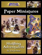 Battle! Studio Paper Miniatures: Halfling Adventurers
