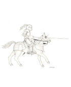 knight on horse with lance