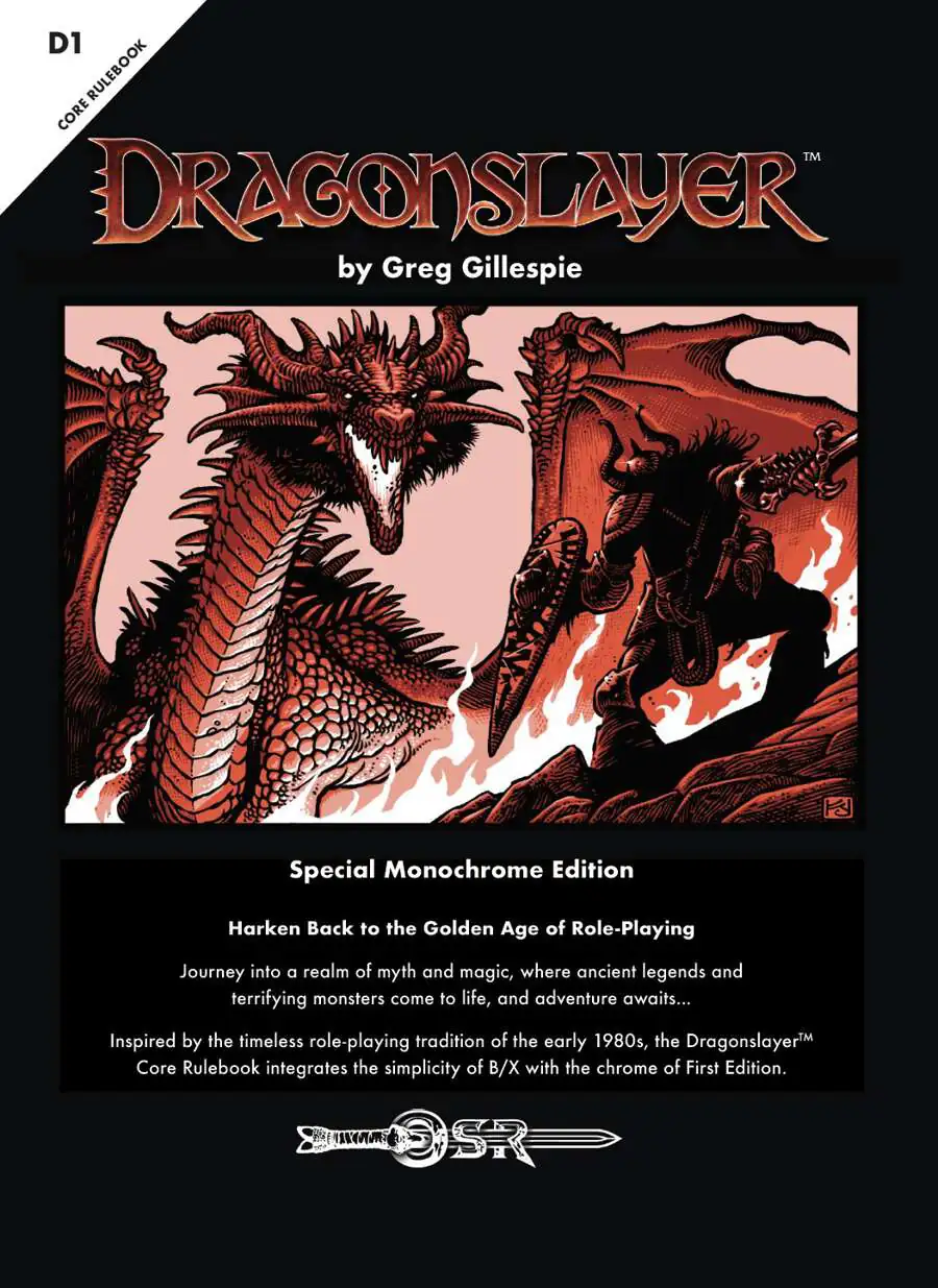 Dragonslayer Role-Playing Game (Monochrome) - OSR Publishing