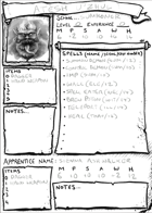 Unofficial Frostgrave Wizard and Warband Sheet