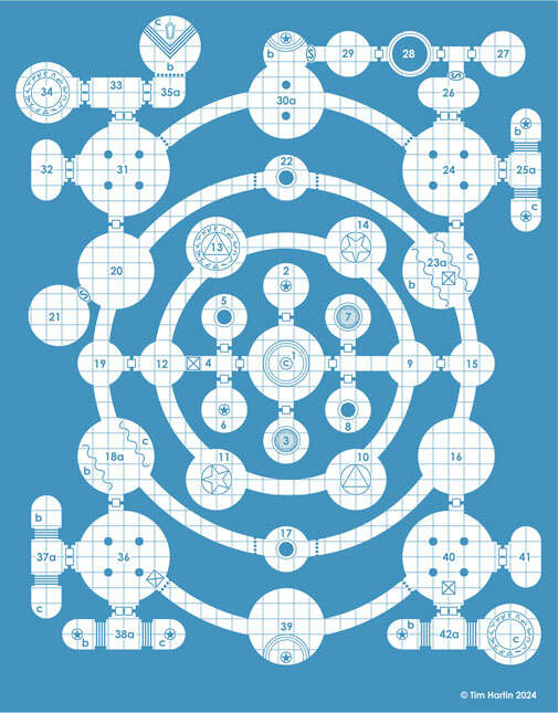 Old School Blue Map #101 - Paratime Design | Dungeon Maps | DriveThruRPG