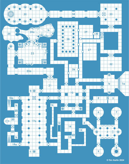 Old School Blue Map #117 - Paratime Design | Dungeon Maps | DriveThruRPG