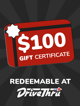 $100 Gift Certificate/Account Deposit