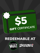 Storytellers Vault $5 Gift Certificate/Account Deposit
