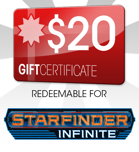 Starfinder Infinite $20 Gift Certificate/Account Deposit