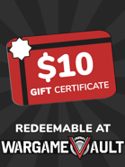 WargameVault $10 Gift Certificate/Account Deposit
