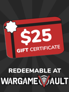 WargameVault $25 Gift Certificate/Account Deposit
