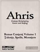 Ahris Fantasy RPG Bonus Content Volume 1