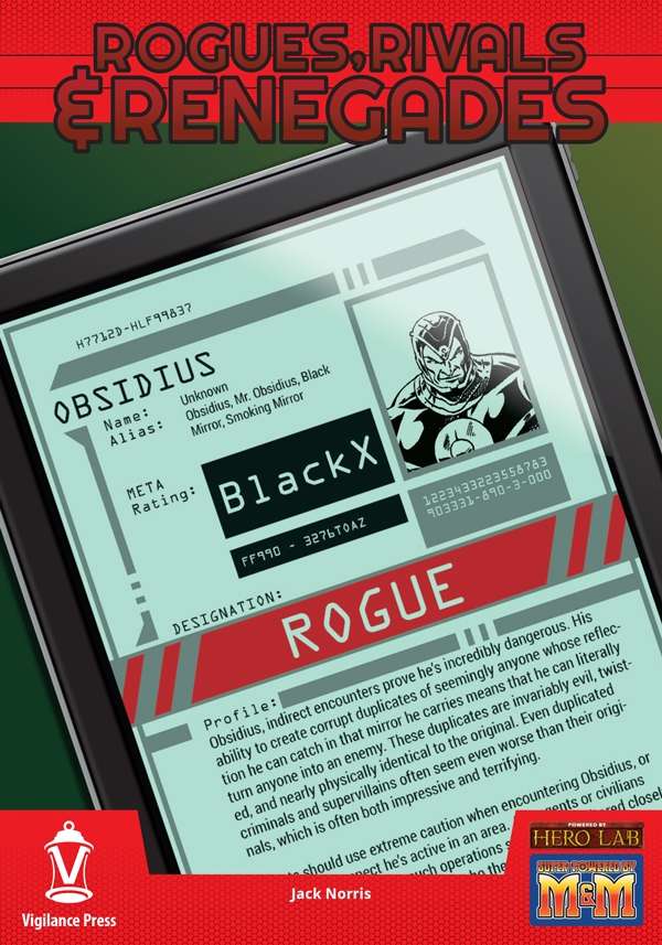 Rogue Riivals Rogues, Rivals & Renegades: Obsidious - Vigilance Press | Supers | RRR ...