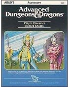 AD&D Player Character Record Sheets