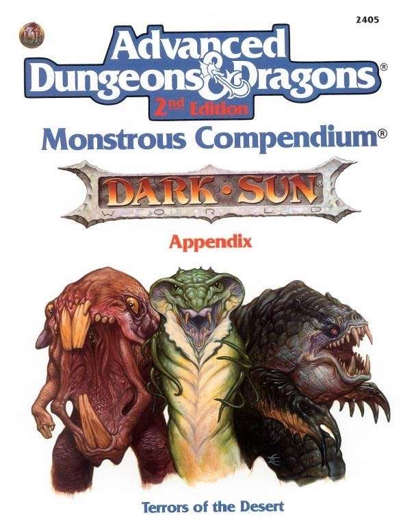MC12 Monstrous Compendium Dark Sun Appendix: Terrors of the Desert