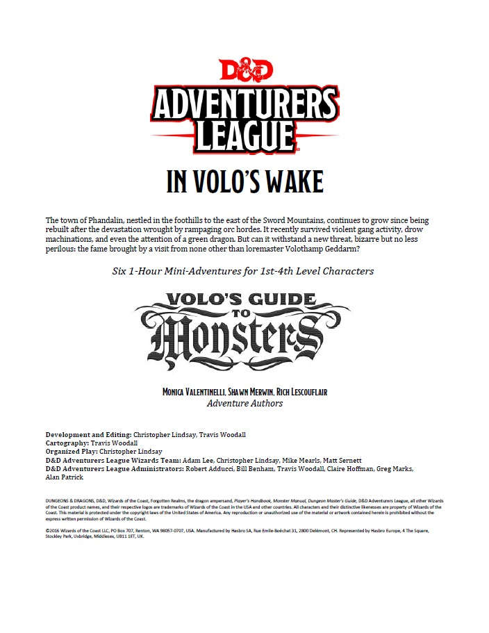 In Volo's Wake (5e) - Wizards of the Coast | D&D 5th Edition