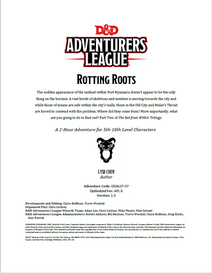 Dnd Rooter DDAL07-07 Rotting Roots (5e) - Wizards of the Coast | DriveThruRPG