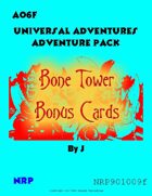 Universal Adventures AO6F Bone Tower Bonus Cards