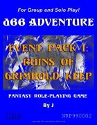 d66 Adventure Event Pack I: Ruins of Grimhold Keep
