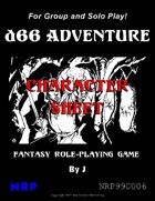d66 Adventure Character Sheet