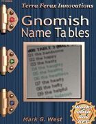 Gnomish Name Tables