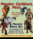 Monster Stand-Ins II Preview (Paper Minis)