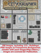 Cityographer Modern City Map Icons (Any Editor)