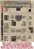 Cityographer Western City Map Icons (Any Editor)