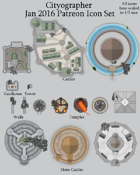 Cityographer January 2016 Monthly City Map Icons (Any Editor)