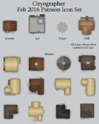 Cityographer February 2016 Monthly City Map Icons (Any Editor)