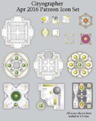 Cityographer April 2016 Monthly City Map Icons (Any Editor)
