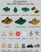 Hexographer March 2016 Monthly World Map Icons (Any Editor)