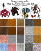 Dungeonographer March 2016 Monthly World Map Icons (Any Editor)
