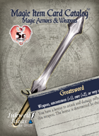 Magic Item Card Catalog: Magic Armors & Weapons