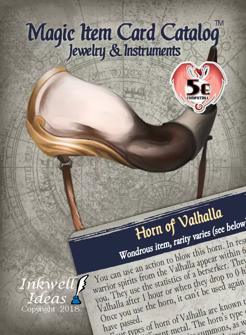 Magic Item Card Catalog: Jewelry & Instruments - Inkwell Ideas | Magic ...
