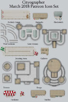Cityographer Medieval Castle City Map Icons (Any Editor)