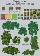 Cityographer Vegetation City Map Icons (Any Editor)