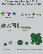 Dungeonographer Vegetation Map Icons (Any Editor)