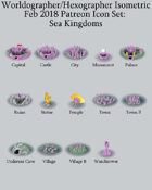 Worldographer Isometric Style Sea Kingdoms World Map Icons