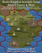 Worldographer Isometric Style Wizard Tower World Map Icons