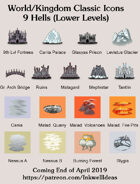 Hex/Worldographer Classic Style 9 Hells Lower Levels World Map Icons