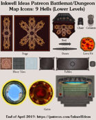Dungeon/Battlemat 9 Hells Lower Levels Map Icons (Any Editor)