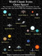 Hex/Worldographer Classic Style Outer Space World Map Icons