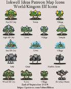 Hex/Worldographer Classic Style Elven World Map Icons
