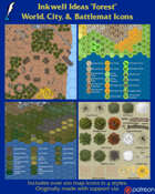 Worldographer Forest Battlemat, Settlement, and World/Kingdom Map Icons